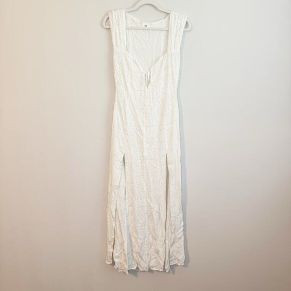 LPA Gabriella Eyelet White Maxi Sundress Dress Small - Picture 8 of 8